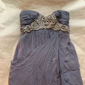 Marchesa jewel bust chiffon dress